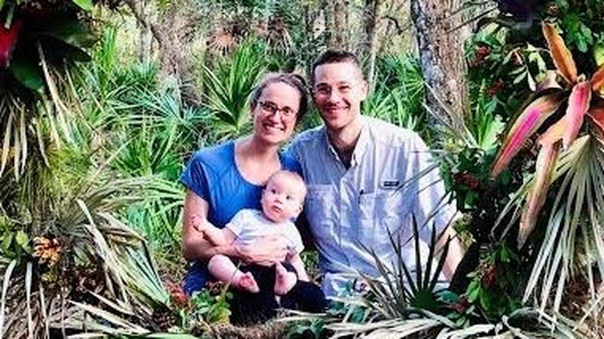 A family visits the Peaceful Path at Peace Presbyterian Church in Lakewood Ranch.