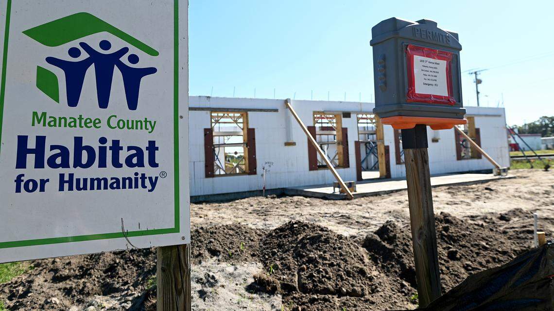 Manatee County Habitat for Humanity has built seven homes this year and is planning on 10 next year. These homes under construction are in Palmetto.