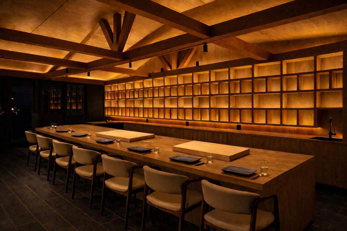 A rendering of Yūgen, a new chef’s counter dining concept that opened in February at the University Town Center