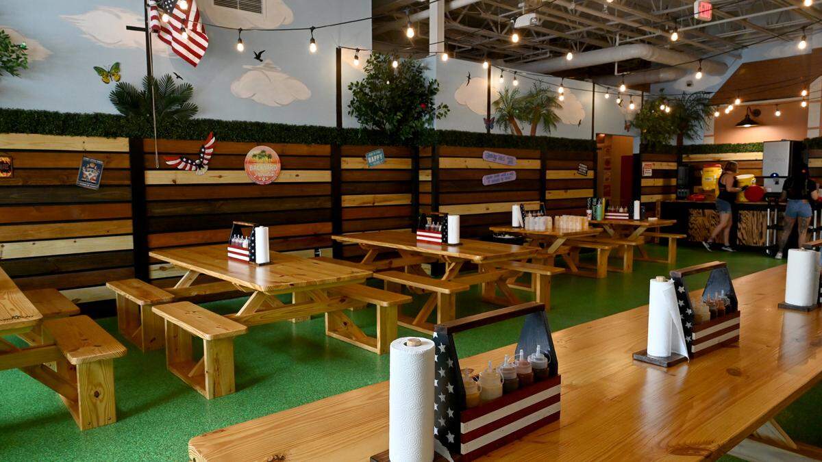 The interior at the Twisted Pit BBQ on Main Street in Lakewood Ranch.