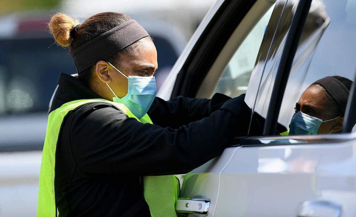 03/15/21--Vaccinations were underway for residents 65 and older at Manatee County Public Safety Complex in March.