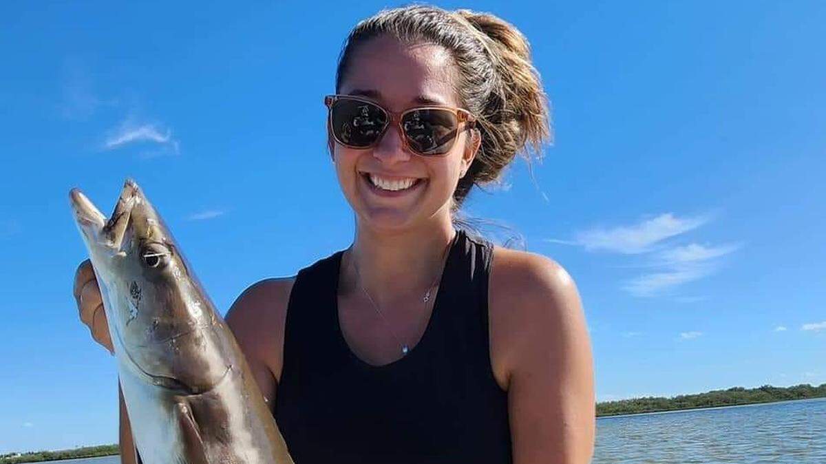 Nicole Rutherford caught this cobia after sight casting to it with 12-pound leader on the flats this past week.