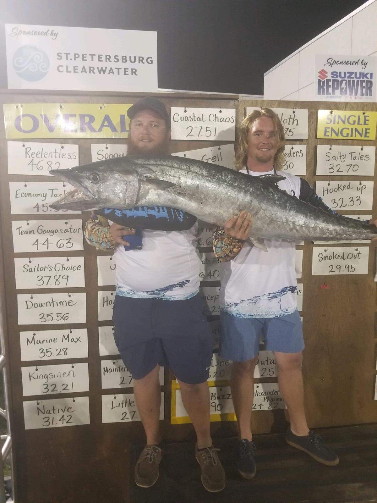 Team Reelentless captured last week’s annual Old Salts Fall King of the Beach tournament with a 46.82-pound kingfish.