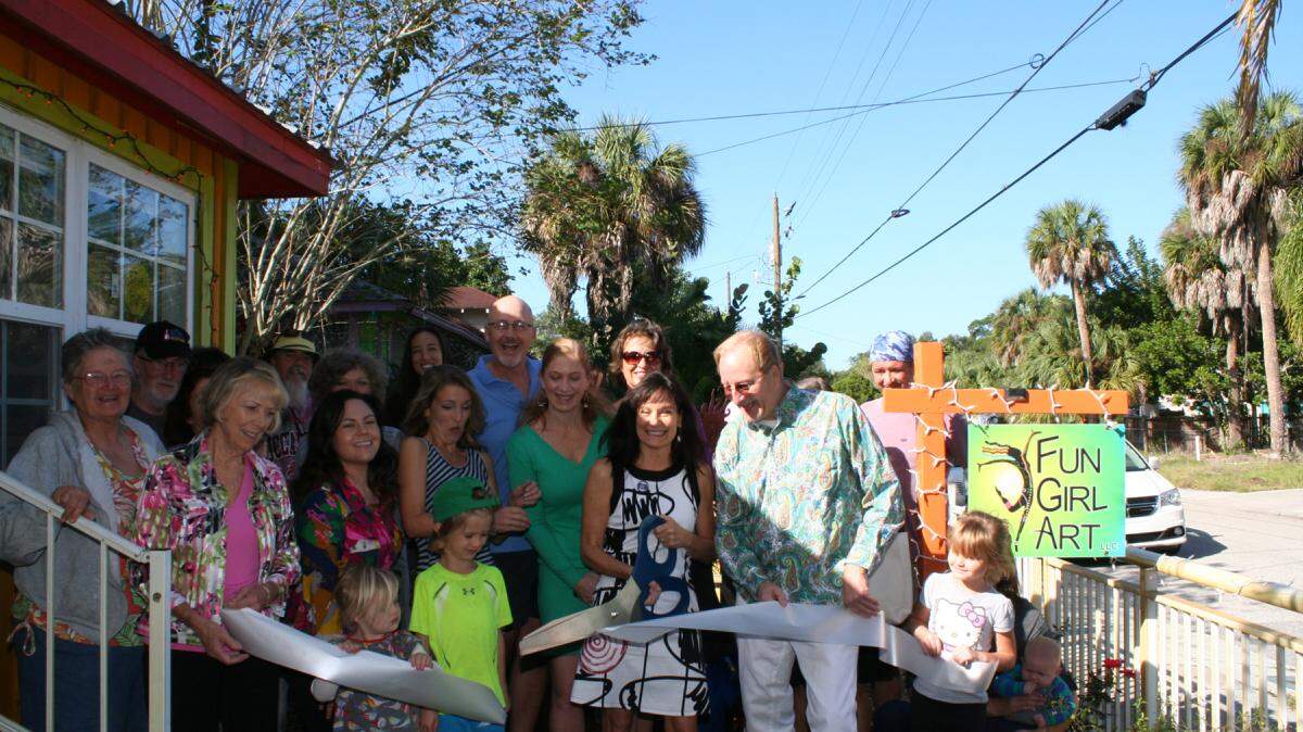 A ribbon cutting was held for Fun Girl Art, 1001 12th Ave. W., Bradenton. The gallery and studio displays art for sale, including jewelry, dresses, mirrors, purses, painted cigar boxes and offers art parties to the public. For more information, call 941-448-7485 or fungirlart.com. 
 Do you have a ribbon cutting you'd like to submit? Send them to Angie Monroe at amonroe@bradenton.com. 
 Photo courtesy of Manatee Chamber of Commerce.