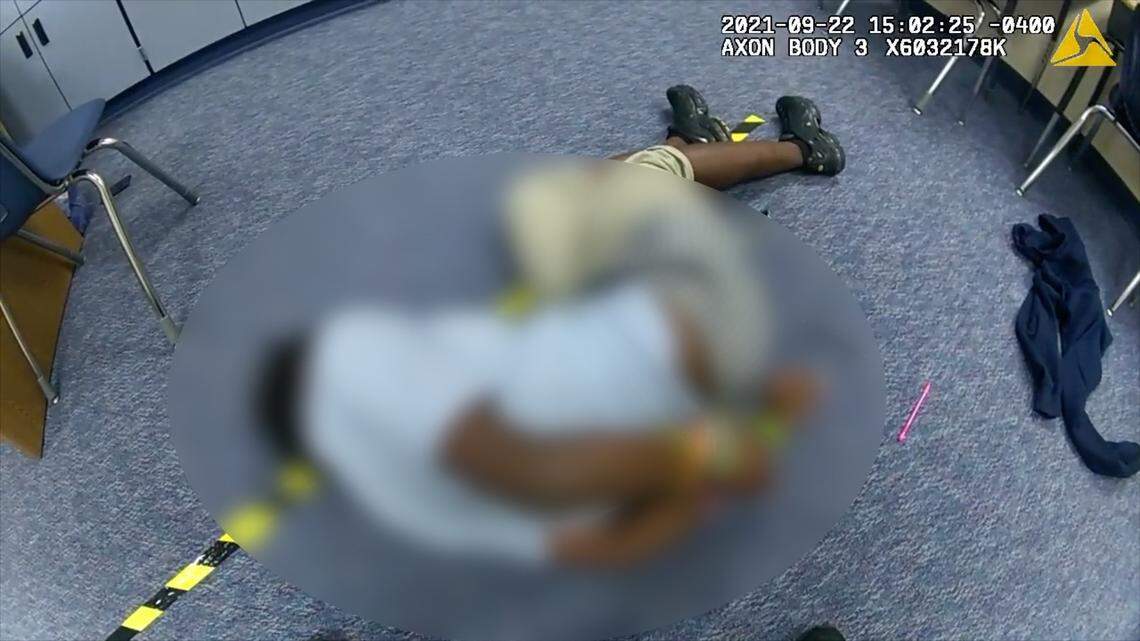 09/22/21—After recording a fight at Palm View K-8 on her cellphone, a 12-year old student refused to delete the video and hand over her phone to school officials. She ended up handcuffed after a struggle.