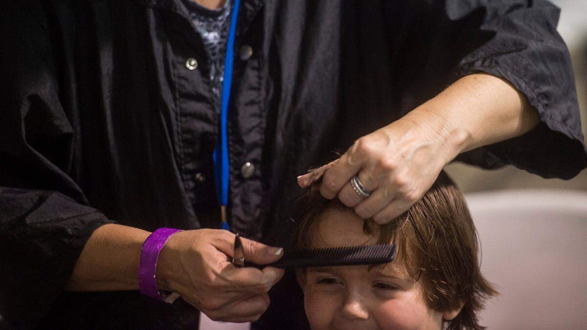 Homeless Manatee County residents received free haircuts during Stand Down 2017 at the Manatee County Fairgrounds in Palmetto.