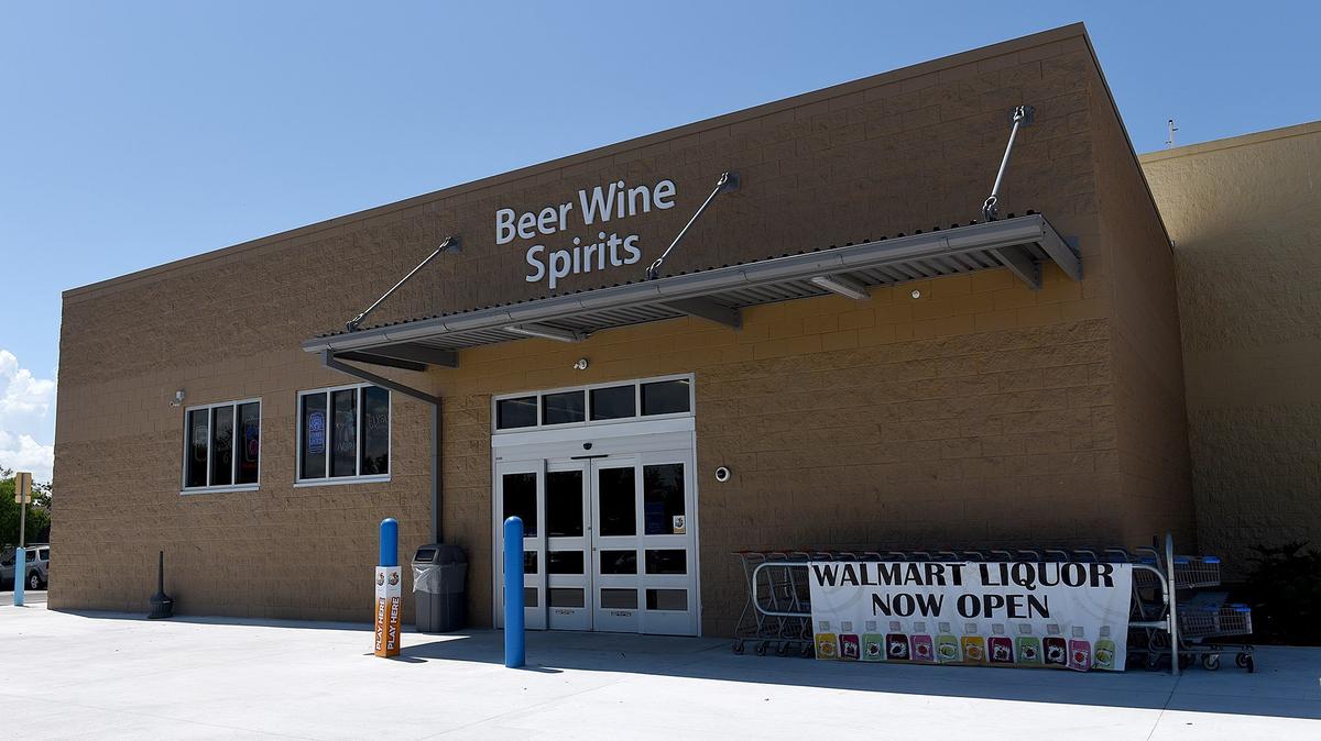 The new Walmart wine and spirits store on Cortez Road where they are submitting plans to build a new gas station.