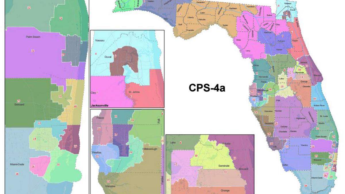 The newly approved Senate district map