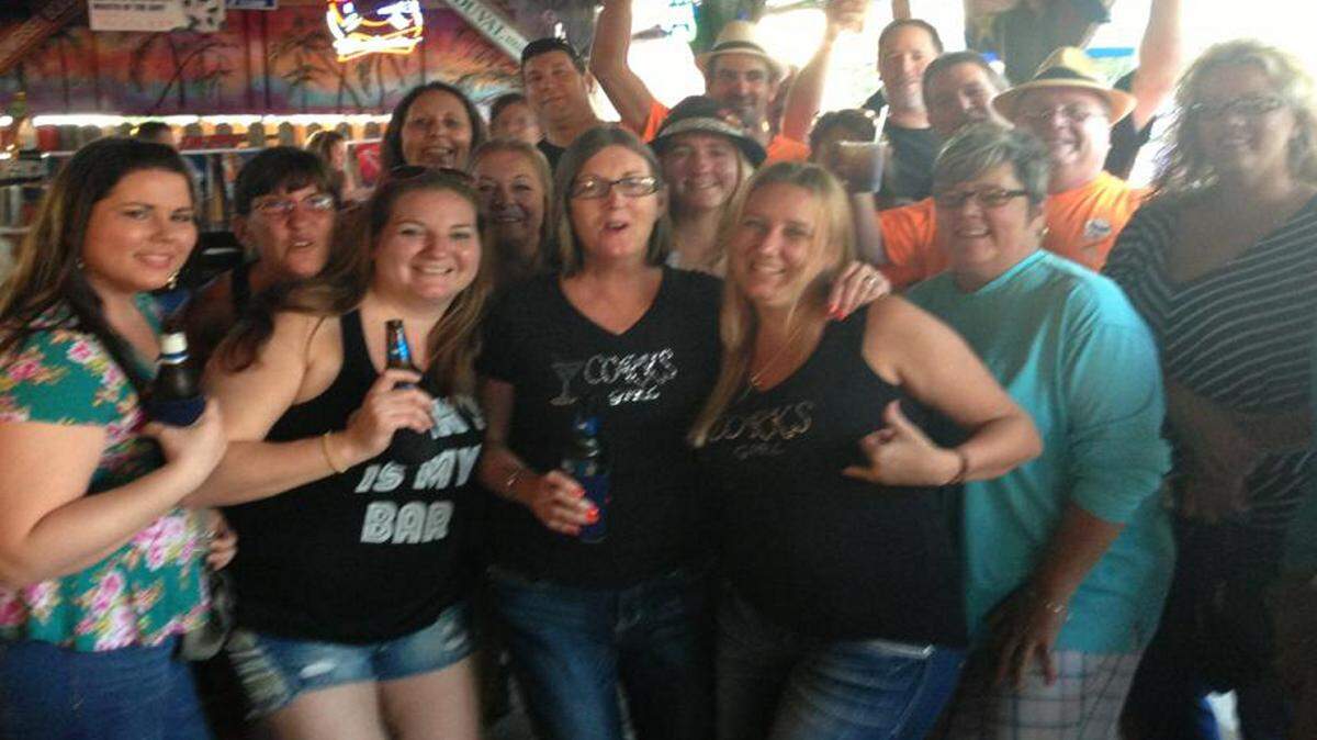Cork's Cigar Bar staff and supporters celebrate their win at last year's Bar Wars event at Clancy's Irish Pub in Bradenton. Jana Morreale/Bradenton Herald