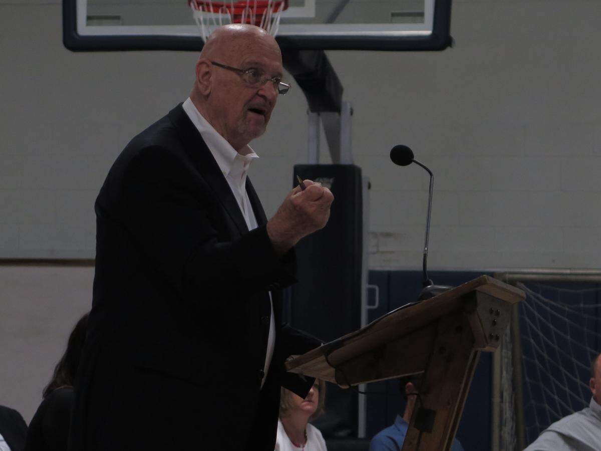 Dr. Walter Klages, founder of Research Data Services, Inc., discussed recent tourism data with the Manatee County Tourism Development Council on Monday.