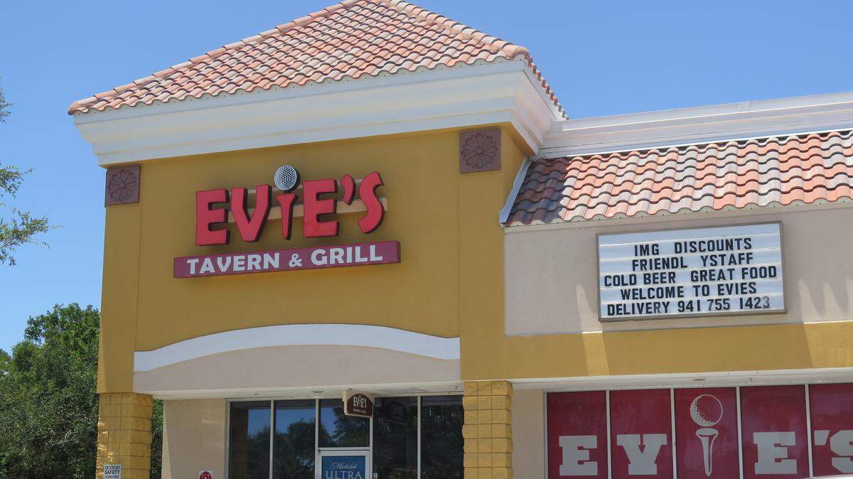 Evie's Tavern & Grill confirmed that the company's 3561 53rd Ave. W. location in Bradenton will close Friday. The owner has decided not to renew the lease.
