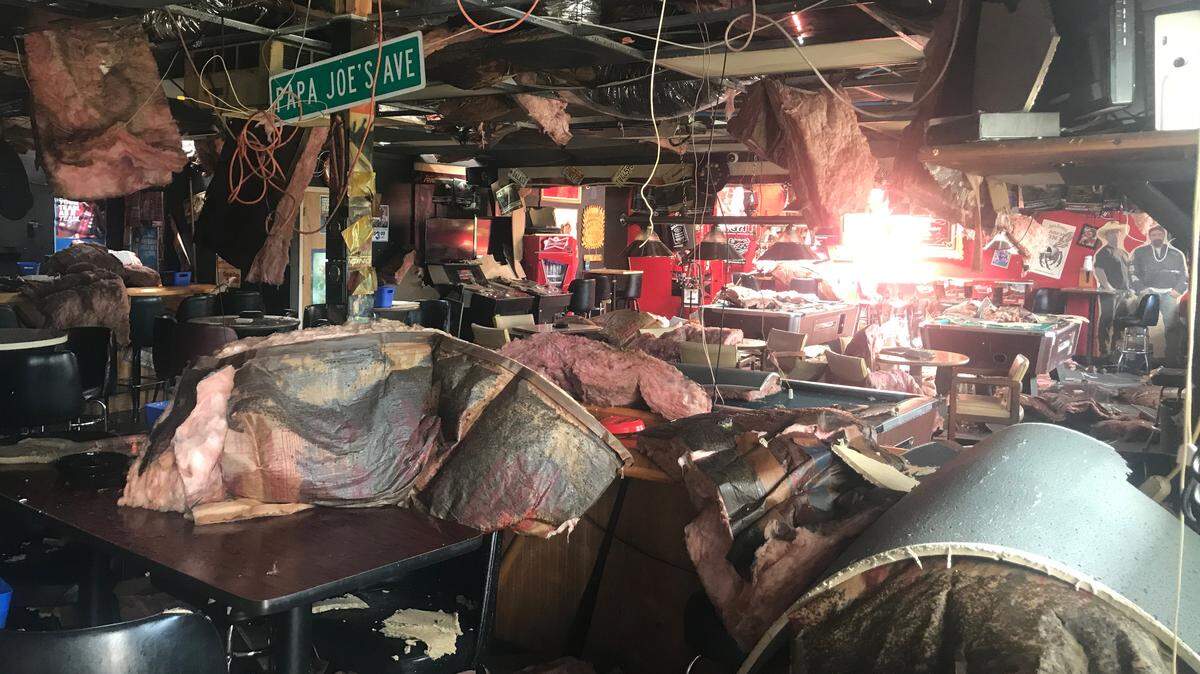 Papa Joe's Sports Bar, 1242 Whitfield Ave., was completely destroyed by Hurricane Irma after strong winds ripped the roof off the top of the Whitfield Square plaza. Joe Harris, co-owner of the sports bar, said it rained inside his business for three days.