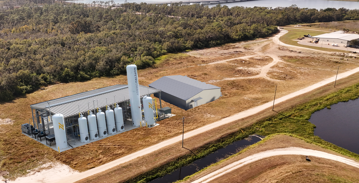 A rendering of the $50 million renewable natural gas facility that Nopetro plans to bring to Manatee County. The project will be built on part of Manatee County’s Lena Road Landfill.