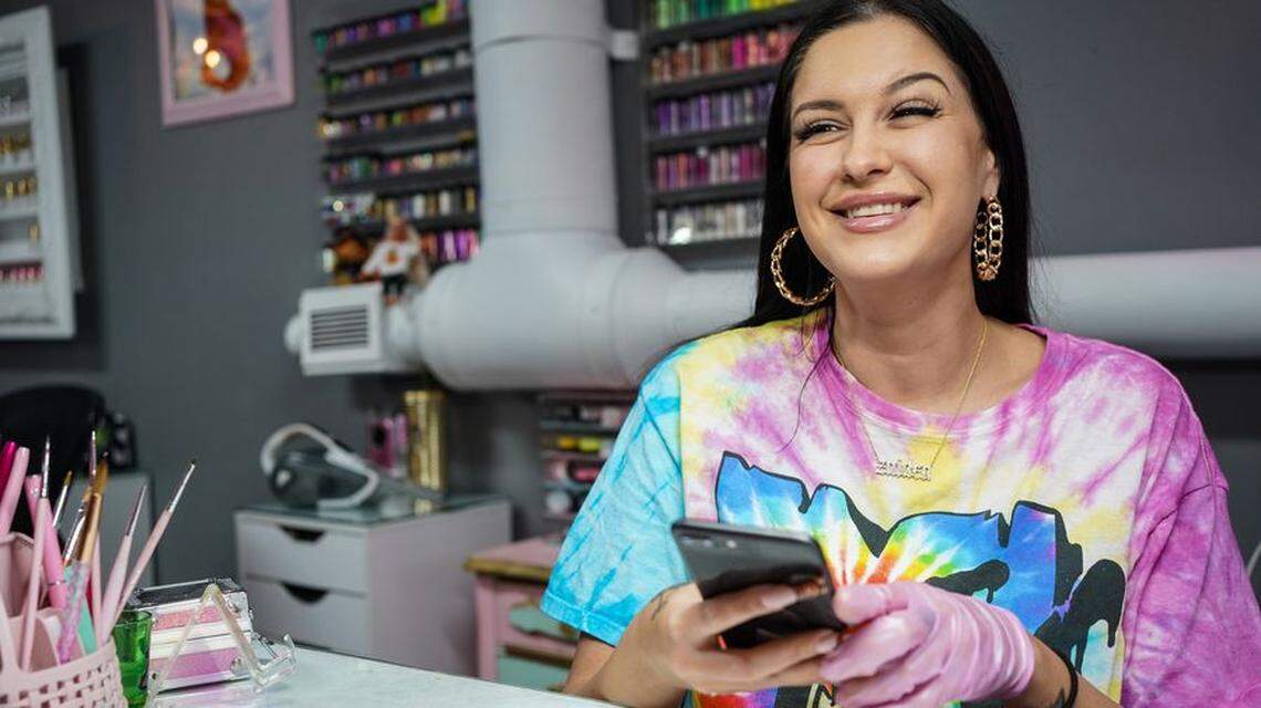 Devin Strebler, 31, specializes in hand painted, gel polish nail art. She opened her salon, Nail Addicts, in Largo, Florida in 2019.