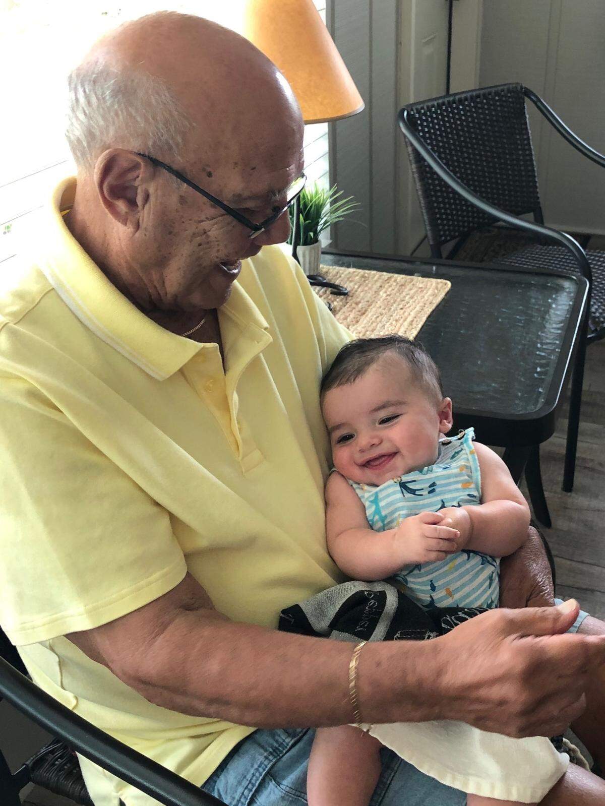 Nick Fazzina is shown with his great-grandson, Charlie. Nick Fazzina died in Bradenton on Aug. 1, 20202, from COVID-19.