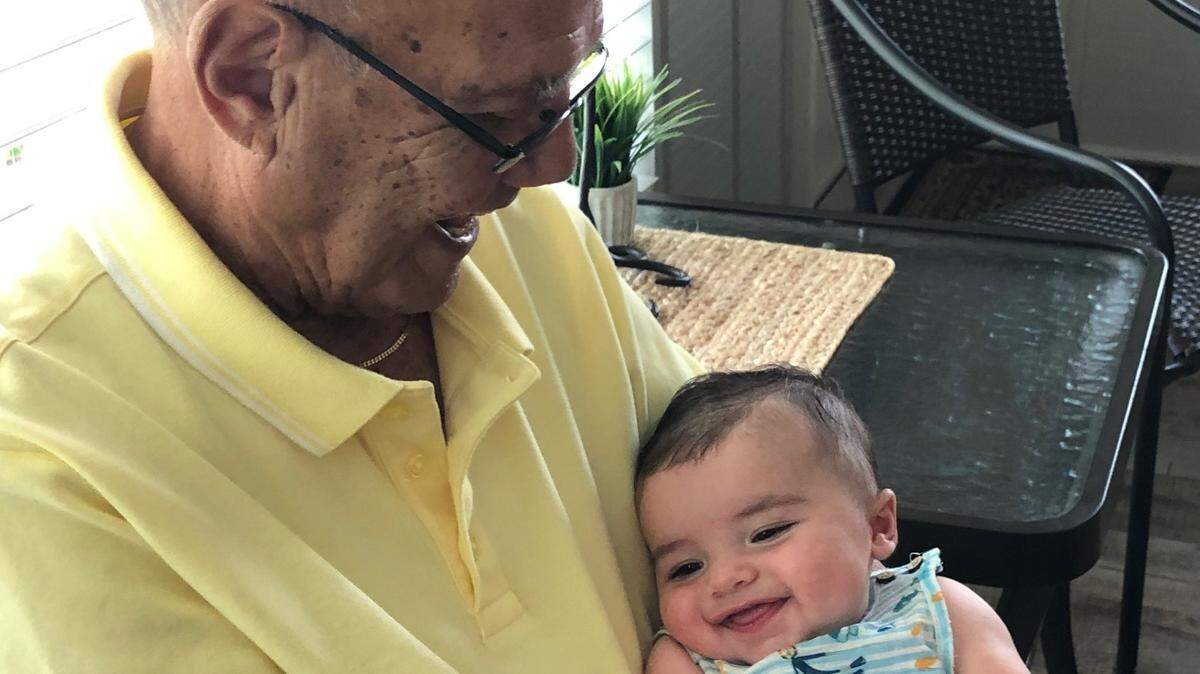 Nick Fazzina is shown with his great-grandson, Charlie. Nick Fazzina died in Bradenton on Aug. 1, 20202, from COVID-19.