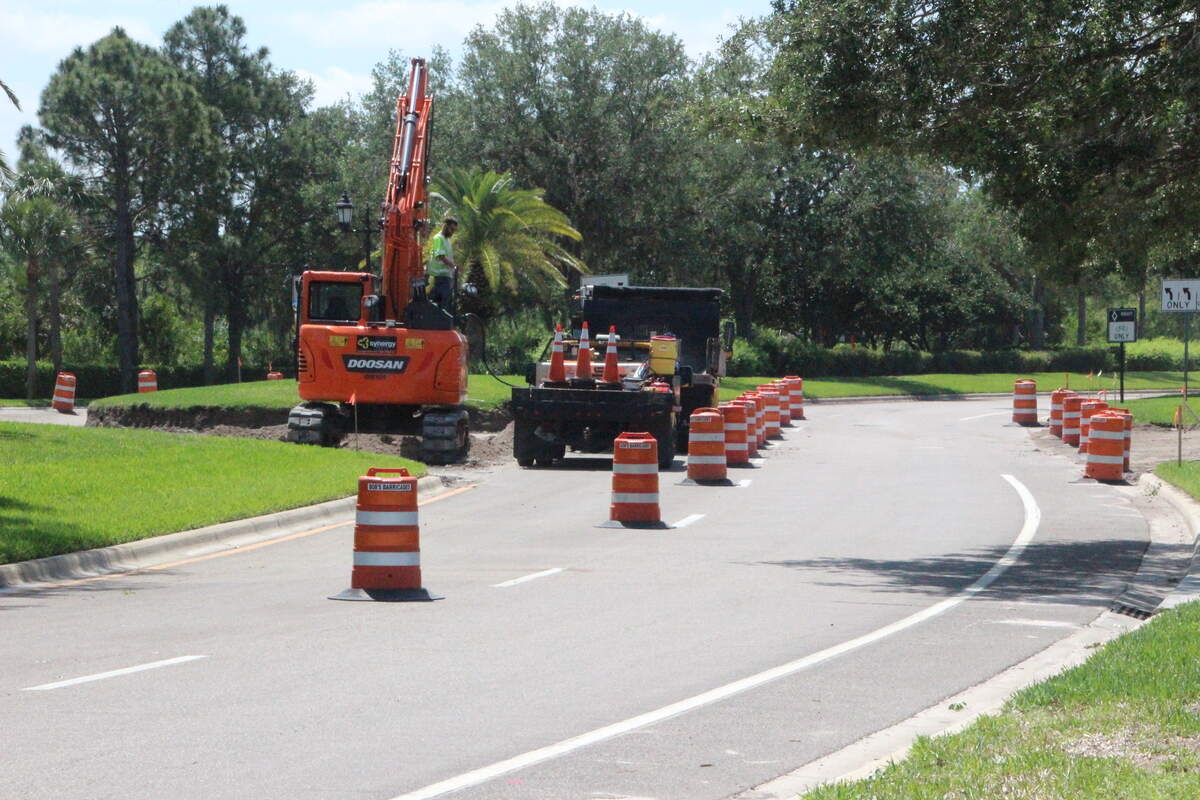 Work is underway to develop an entrance to The Landings at Heritage Harbour to serve the 264,987-square-foot retail development planned there.