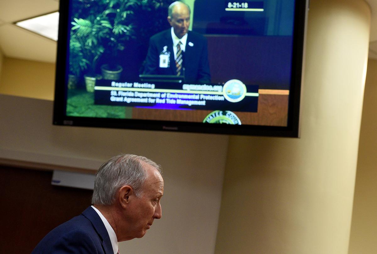 Manatee County officially issued a local state of emergency declaration Tuesday morning, a step to acquire future funding that may be available though state and federal dollars for the impact of red tide. Dir. of Parks and Natural Resources, Charlie Hunsicker, addresses the commission.