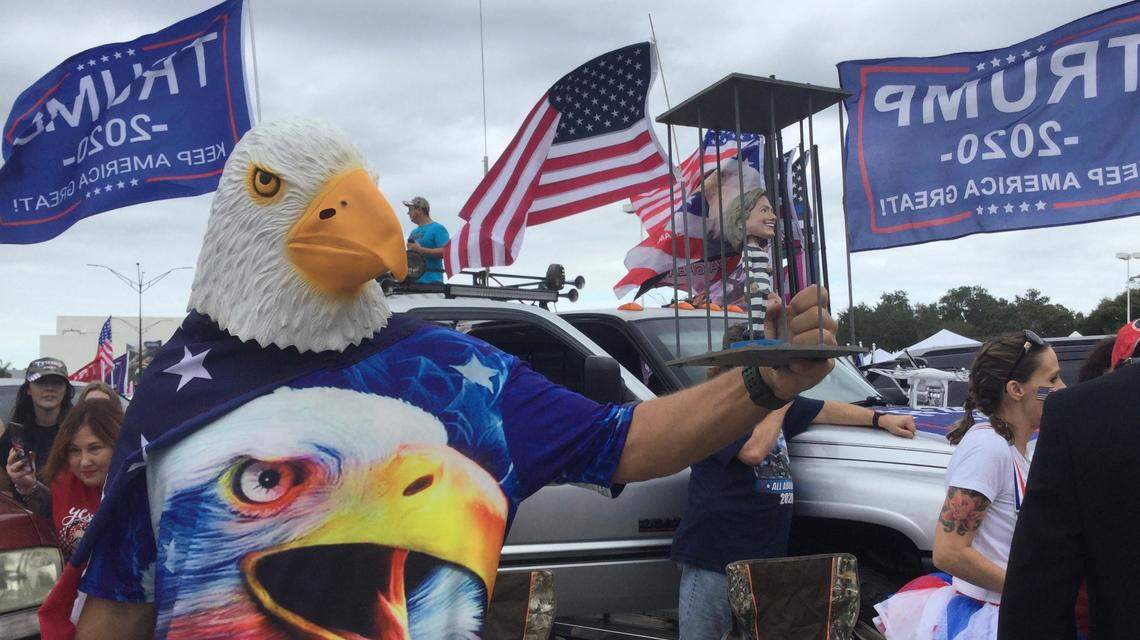 President Donald Trump supporters got creative on Saturday at a massive Trump Train Manatee rally.