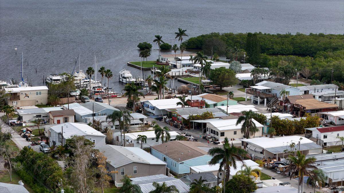 The Marina in Sunny Shores as Hurricane Milton approaches Manatee County on Oct. 8, 2024.