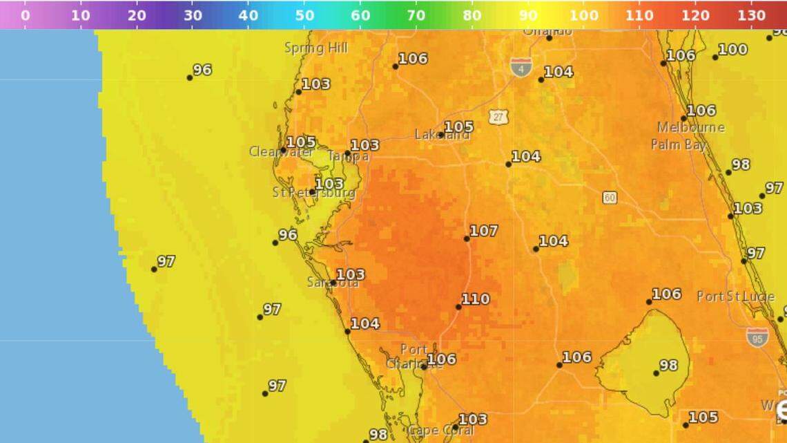 It’ll feel like over 100 degrees in Bradenton and Sarasota next week, forecasters say