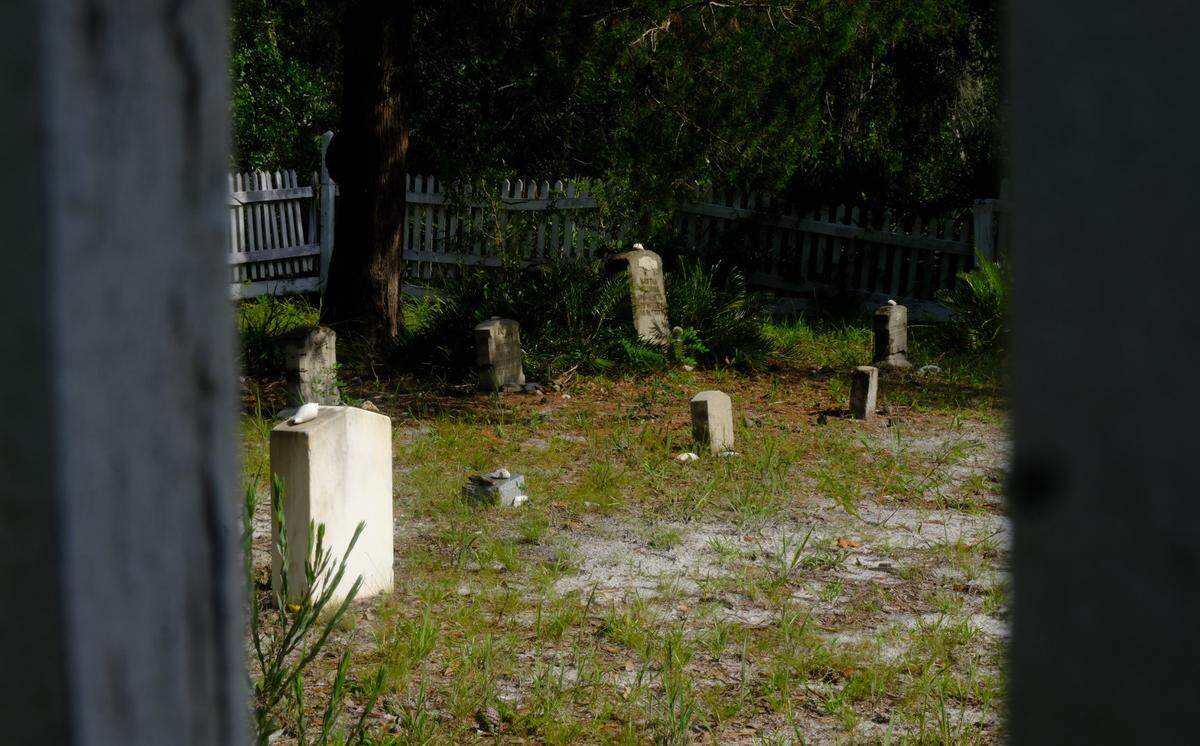 Manatee County is using voter-approved conservation funds to purchase 4.5 acres of forested land around the Rye Cemetery and Rye Preserve in Parrish to shield the area from future development. The cemetery is pictured on June 18, 2025.