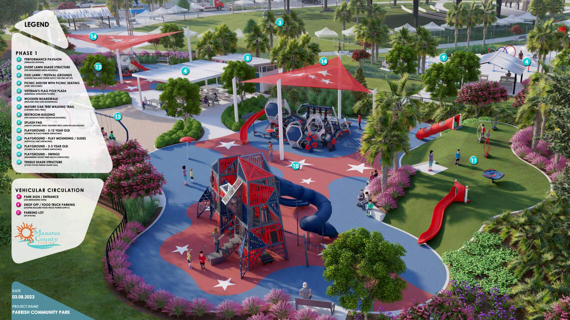 Take a look at the new $15 million park coming to Parrish. An aquatic center is next