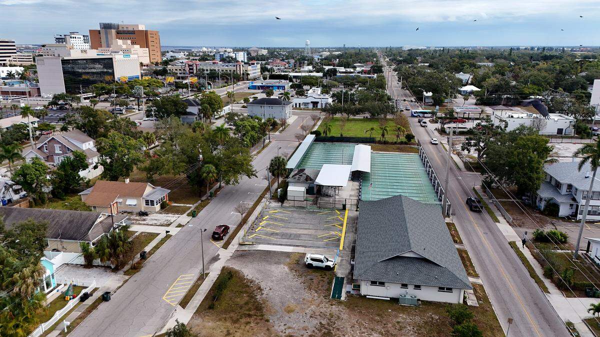 Pearl Homes plans to build a five-story apartment complex at 1525 Eighth Avenue Drive W., the current site of the Bradenton Shuffleboard Club, pictured here on Tuesday, Dec. 9, 2025.