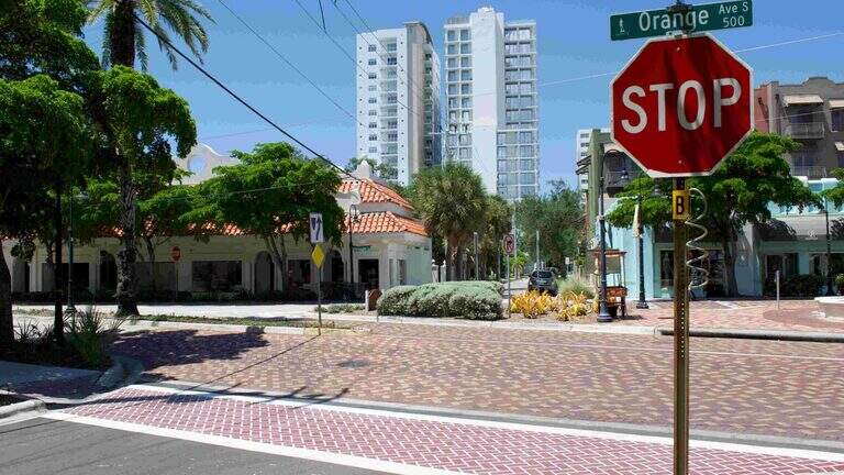 FDOT ordered street art removed. Then Sarasota got a faux brick crosswalk.