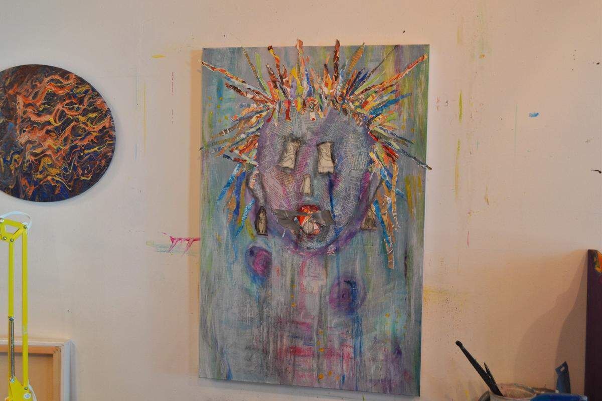 “Breaking Silence,” a piece in progress by artist Maxine Lang of Brave Gal Arts.