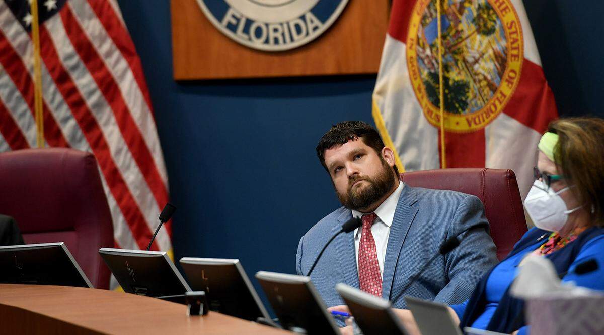08/24/21—Commissioner James Satcher wants to pursue a local ban on abortion procedures in Manatee County. In this Bradenton Herald file photo, Satcher listens to a discussion during a public meeting on Aug. 24, 2021.