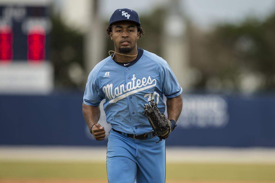 State College of Florida sophomore outfielder Jaren Shelby is more mature this season, according to head coach Tim Hill II and his cousin, Pittsburgh Pirates infielder Josh Harrison.