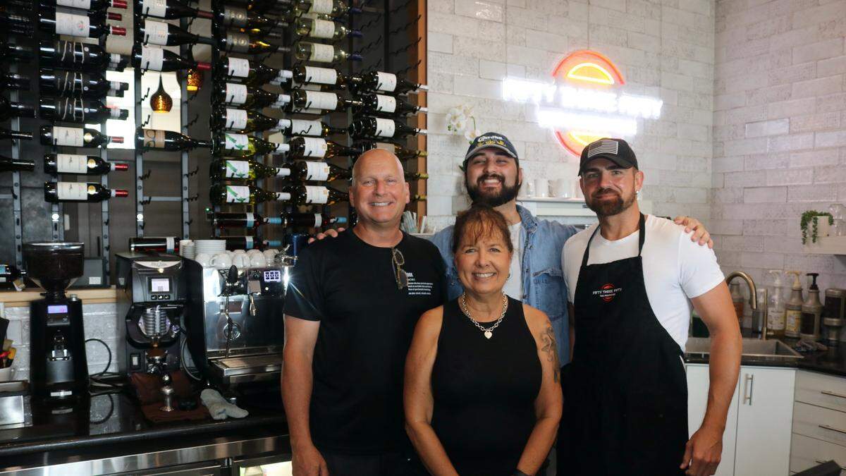The Fifty Three Fifty The Pourhouse staff includes, front, Beverly Kilpatrick, (back, from left) Brian Mathae, Leonardo Tilelli and Matthew Grossman.
