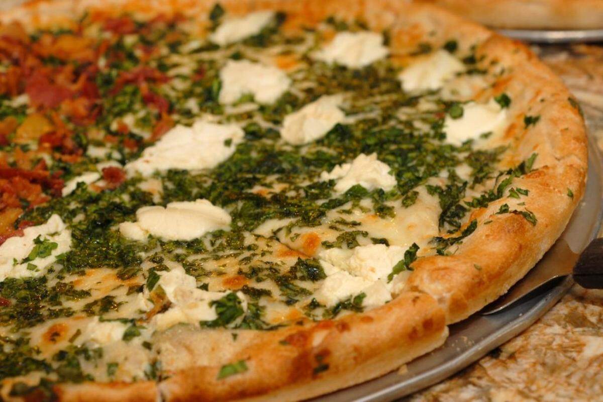 Pizza from the brick oven at Fire and Stone Pizza in Cortez.