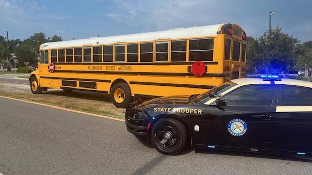 Florida Highway Patrol troopers arrested a Land O’Lakes man who they said stole a Hillsborough County School bus and drove it from Tampa to Miami and back over the weekend. 