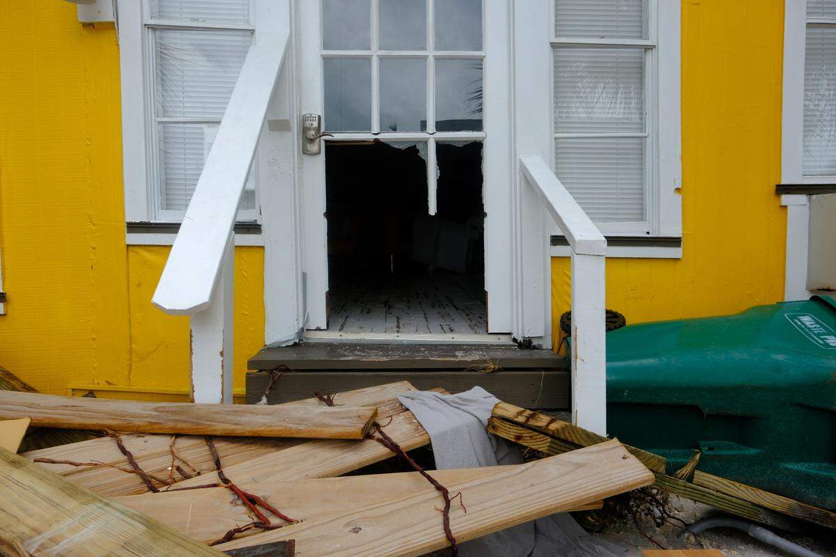 Hurricane Helene’s storm surge flooding ruined homes on Anna Maria Island as the powerful Category 4 storm passed Manatee County in the Gulf of Mexico.