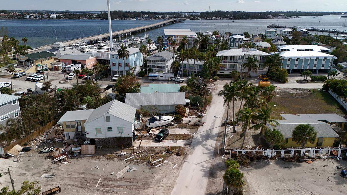 Bradenton Beach after Hurricane Helena on Oct. 2, 2024.
