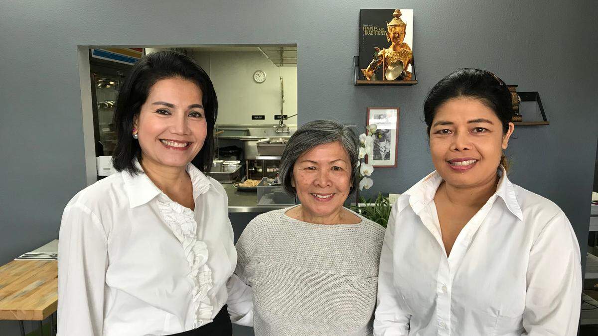 The staff at Thai Cafe, 4511 Manatee Ave., Bradenton, includes, from left, Boonsita Geden, Grisna Cochran and Tuanchai Boonnun.