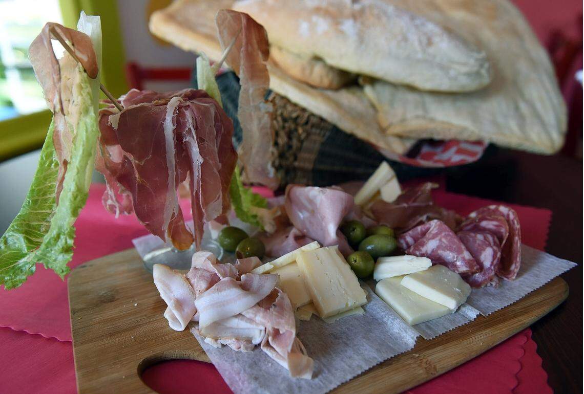 At the Arte Caffe, a serious antipasto plate can be had by ordering the Big Italiano, a board with creamy mozzarella and imported cold cuts including proscuitto di parma, mortadella salame and more.