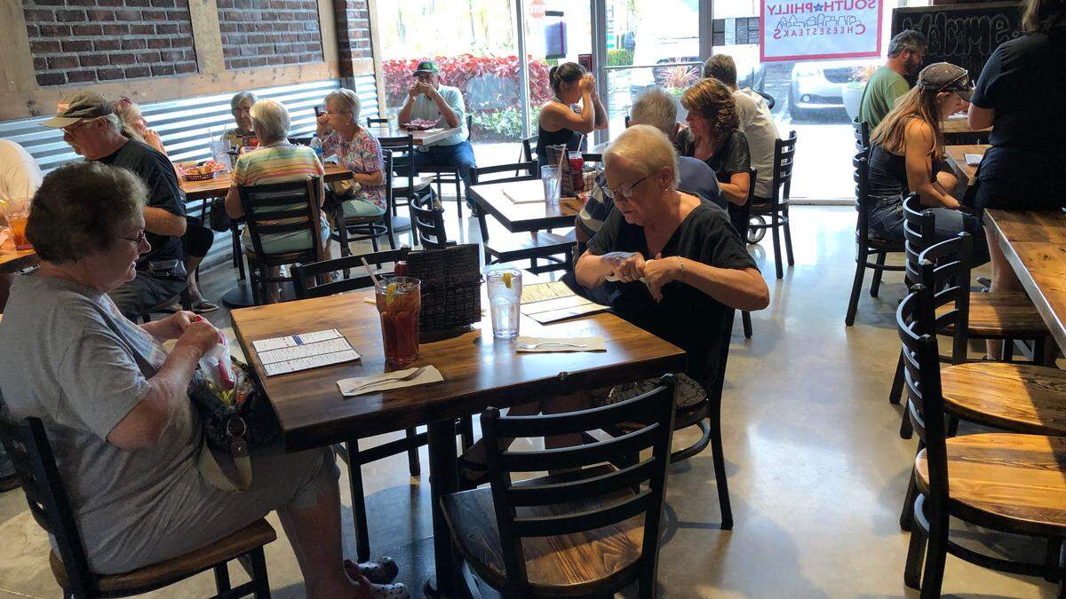 6/4/2021--The staff at South Philly Cheesesteaks has been busy serving customers at the company’s newest restaurant at 5967 Factory Shops Blvd., Ellenton.