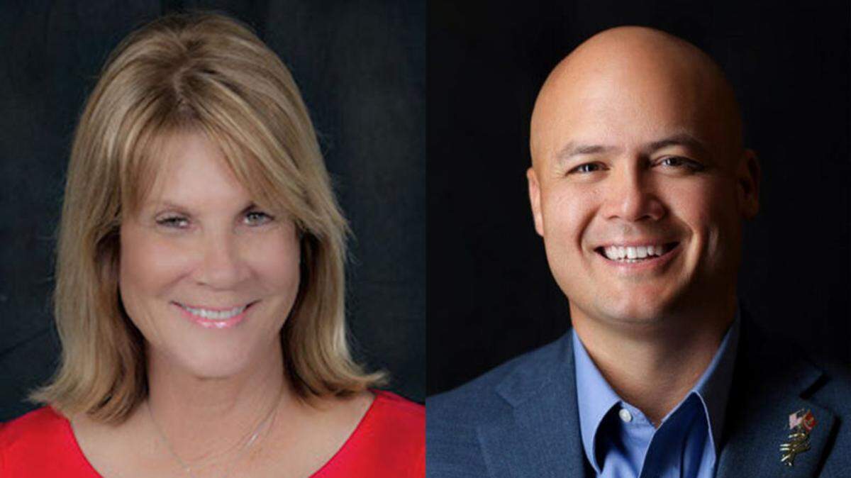 Commissioner Carol Whitmore (left) is up against two candidates, Jason Bearden (right) and Carol Felts (not pictured), in Manatee County’s Republican primary election on August 23.