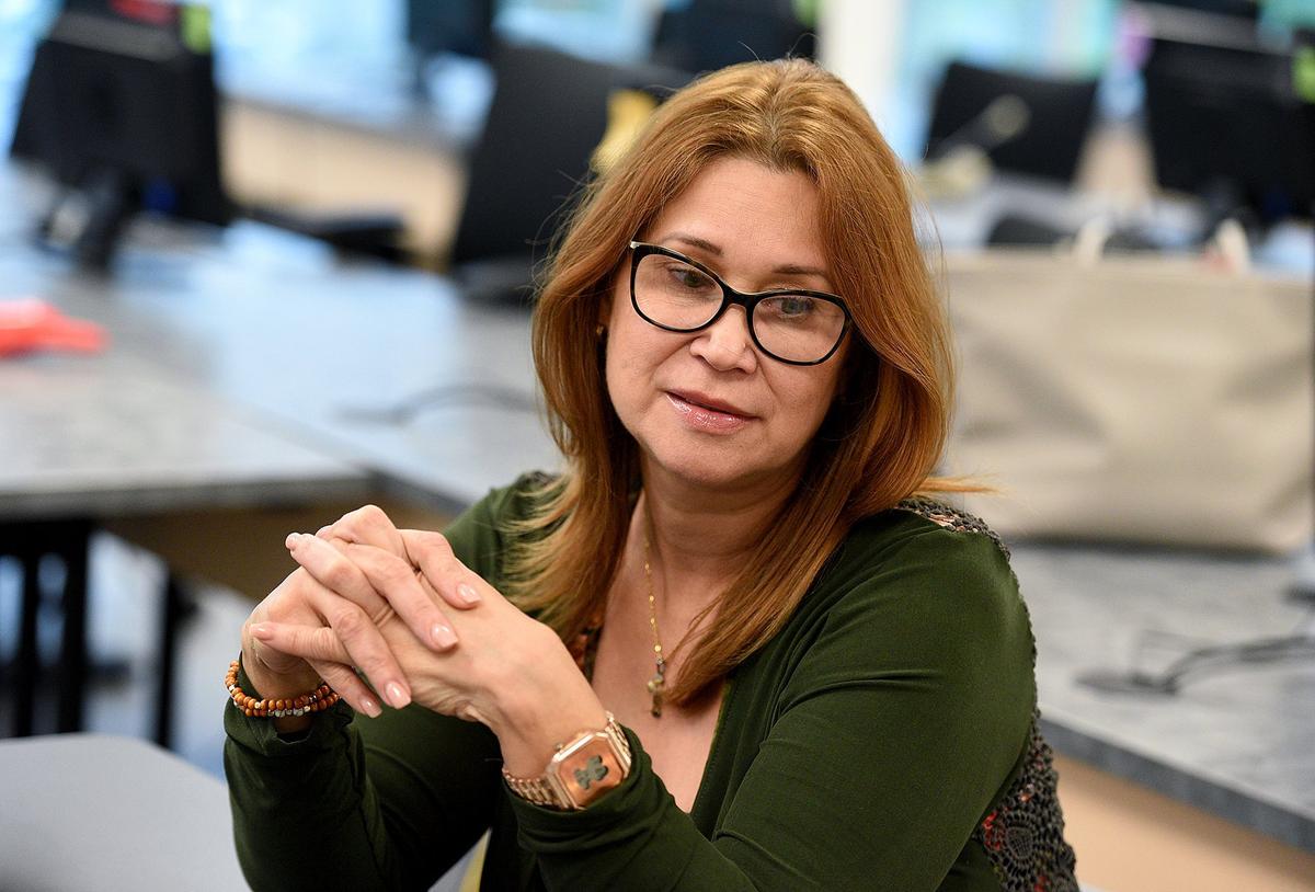 Sonia Hernandez in a class at Manatee Technical College in Bradenton.