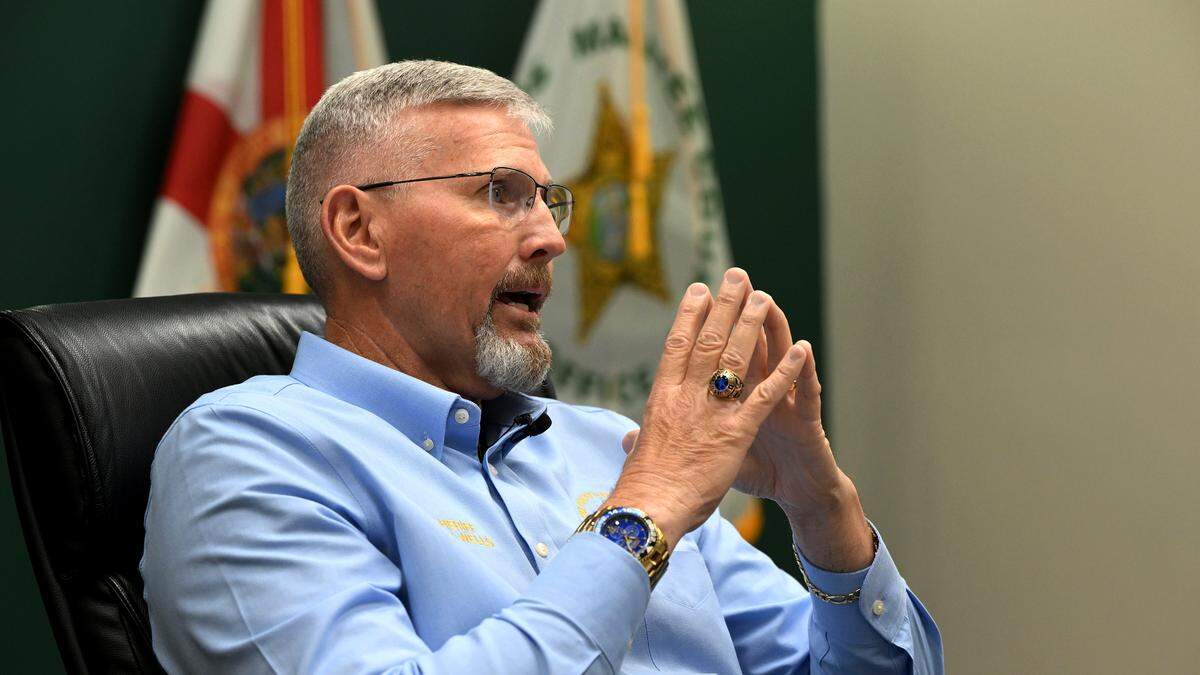 Manatee County Sheriff Rick Wells tells reporters how investigators arrested Susan Avalon at her Citrus County home after the Manatee County Sheriff’s Office said she allegedly shot and killed a man who answered the door at his Bradenton home earlier that day.