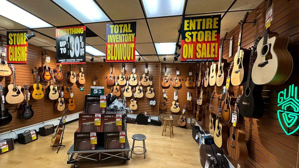 Sam Ash Music at 7606 N. Tamiami Trail, Sarasota, shown 5/6/2024, has started its store closing sale. The company with more than 40 stores coast-to-coast has announced it will be closing all of its locations.