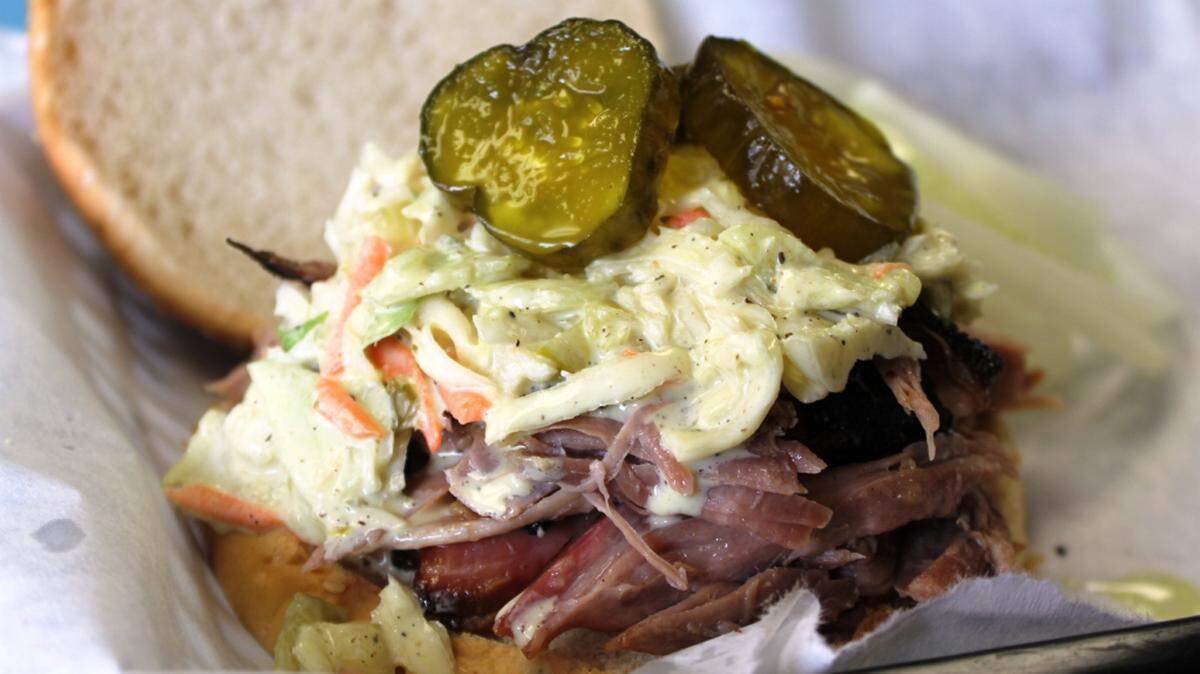 In Memphis, they top their barbecue with coleslaw. JULIAN BRUNT/SPECIAL TO THE SUN HERALD