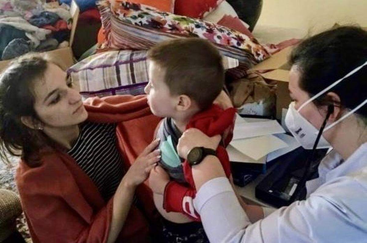 Ninety four Ukrainian orphans received medical exams after arriving at Village of Hope in Romania, a ministry of the Palmetto-based Generation Hope International.