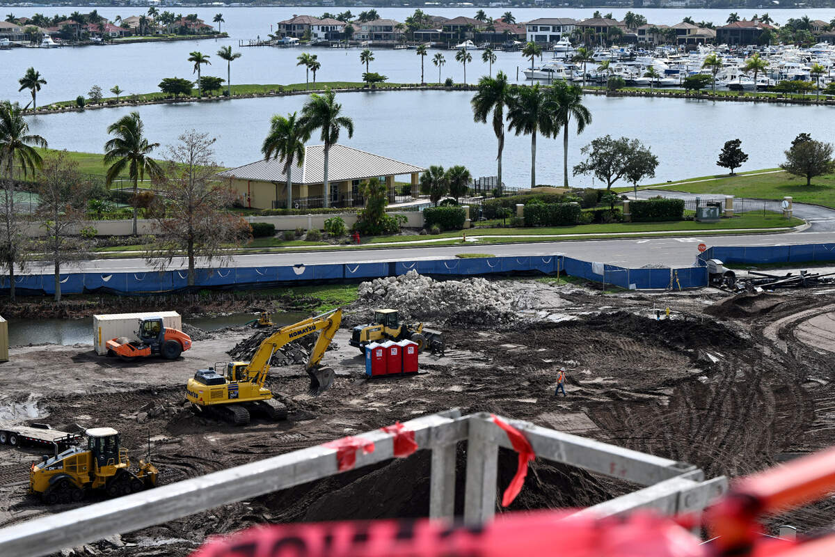 The transformation from gateway to destination point is getting closer as the Marriott Palmetto Resort and Spa nears completion and the expansion and renovation of the Bradenton Area Convention Center begins. Shown is the expansion area of the convention center with plans for a beach club just across Haben Blvd.