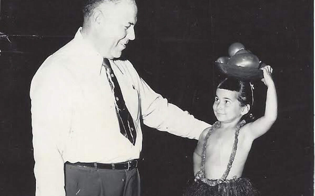 Christine Keston Pool as Tropic-Ana and Tropicana founder Anthony Rossi 
 PHOTO PROVIDED