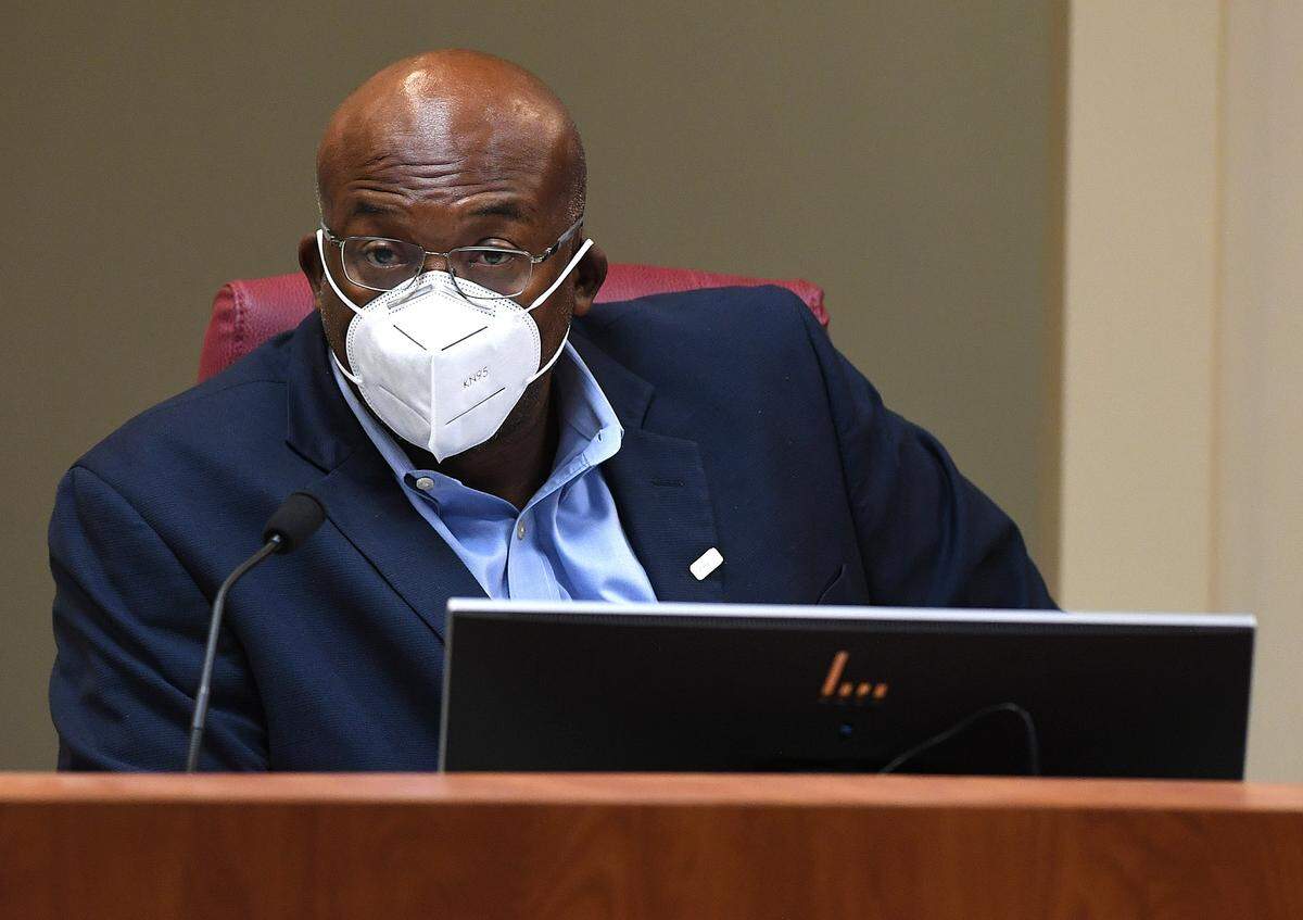 07/29/21—Commissioner Reggie Bellamy during the Board of County Commissioners meeting on July 29.