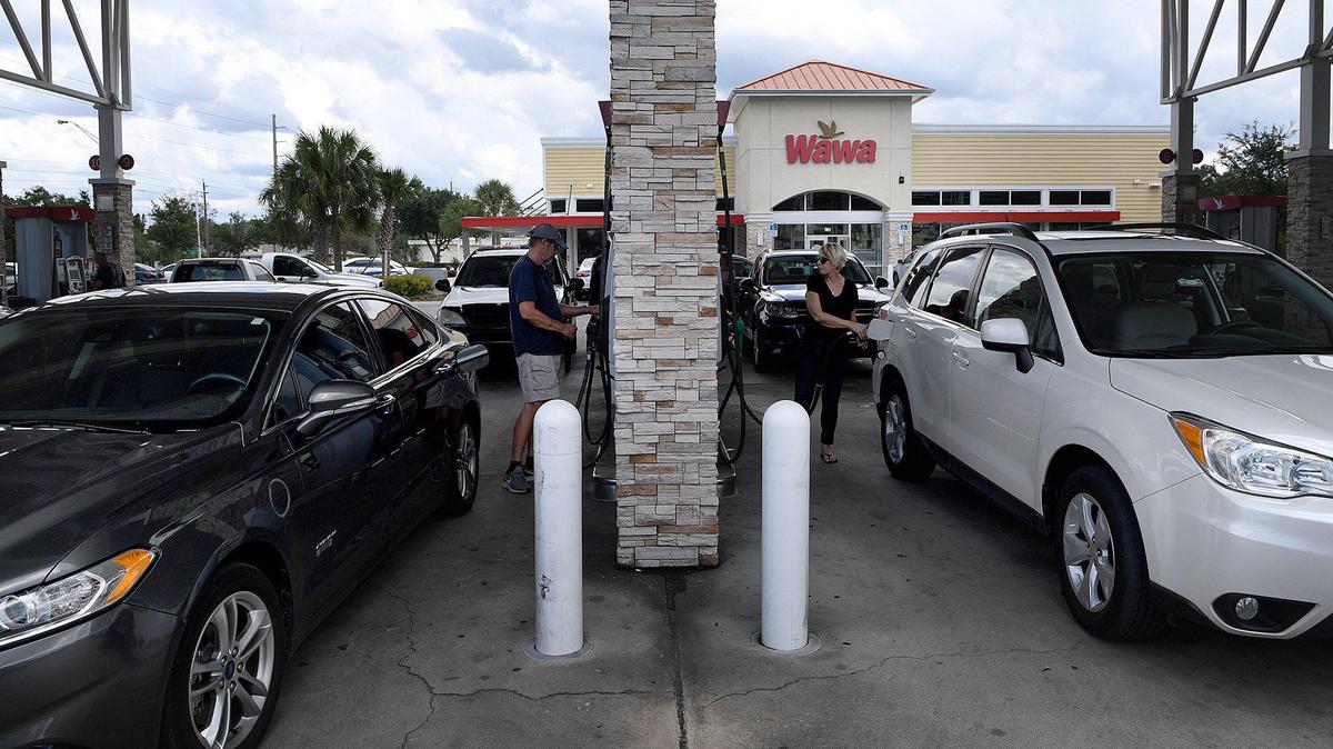 The popular national convenience store chain and gas station has backed out of a development deal in Coral Gables. Here, drivers fill up at a Wawa gas station in Bradenton.